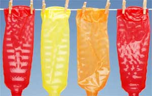 乾燥するカラーコンドーム